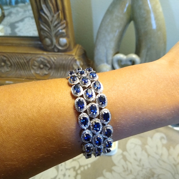 Sapphire/Silver Bracelet - Picture 1 of 4